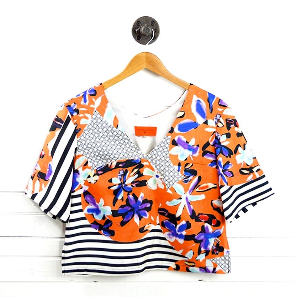 Clover Canyon short-sleeve V-neck top #161-4